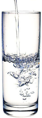 glass of distilled water